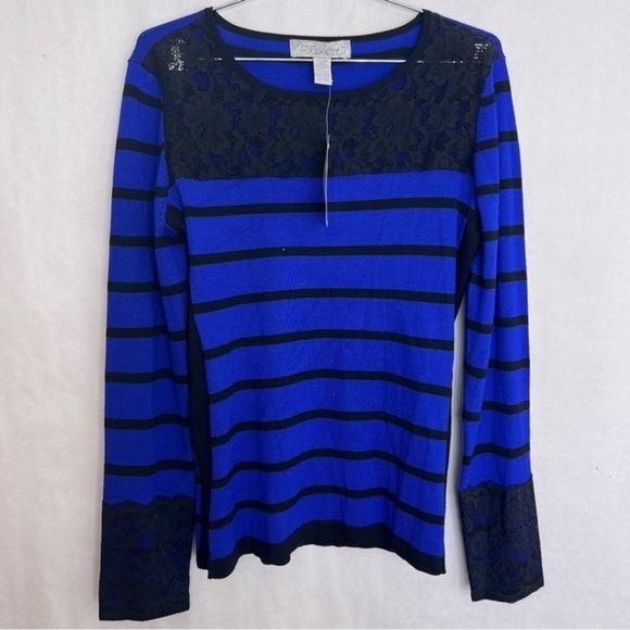5/$25 By design blue black sweater large - Picture 1 of 4